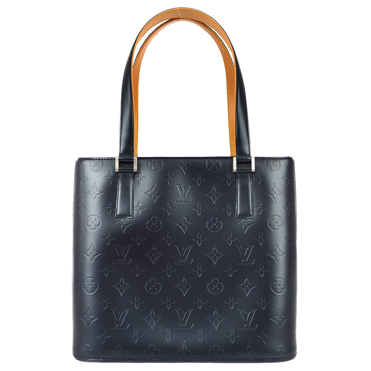 Louis Vuitton Blue Monogram Mat Stockton Tote Handbag