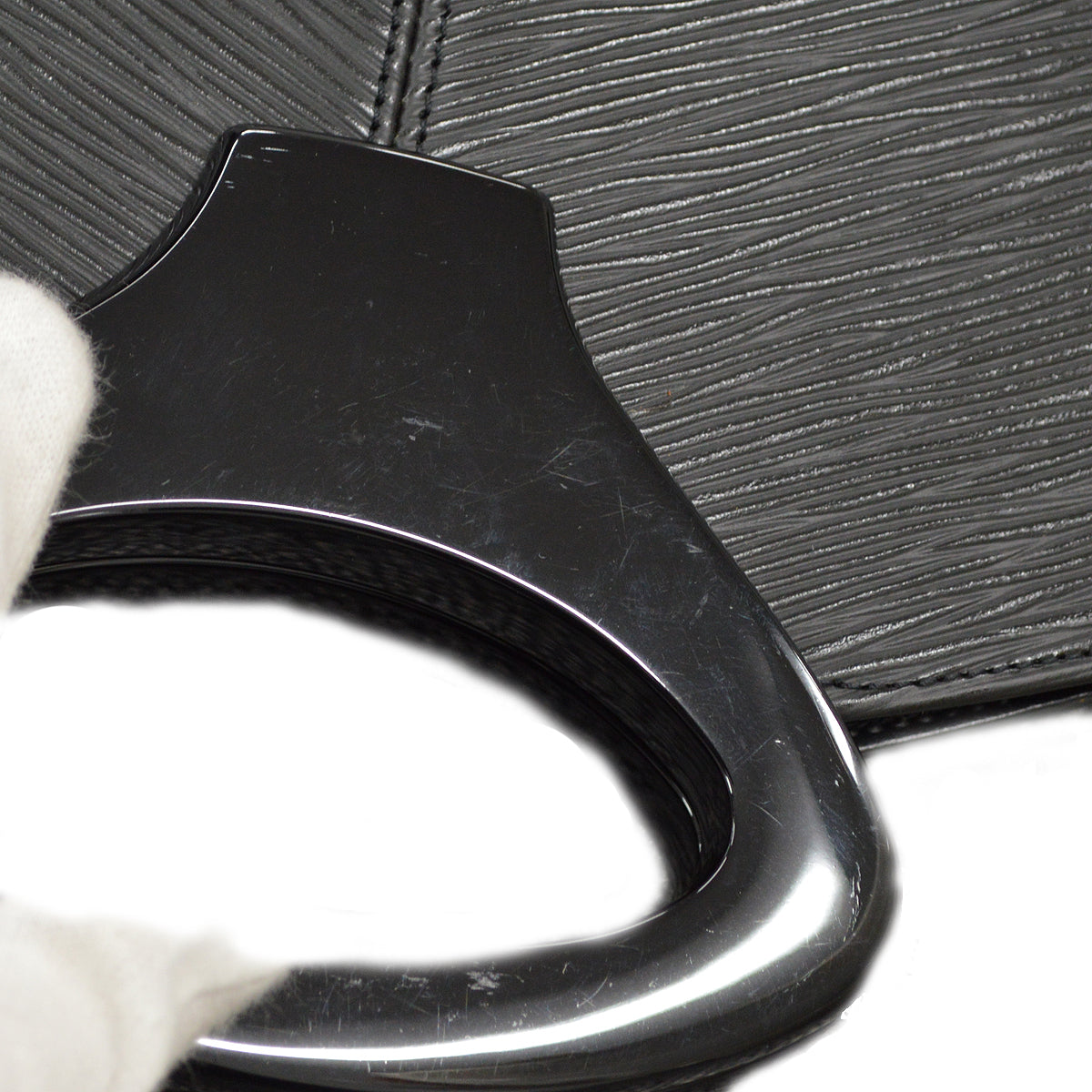 Louis Vuitton Black Epi Demi-lune Handbag