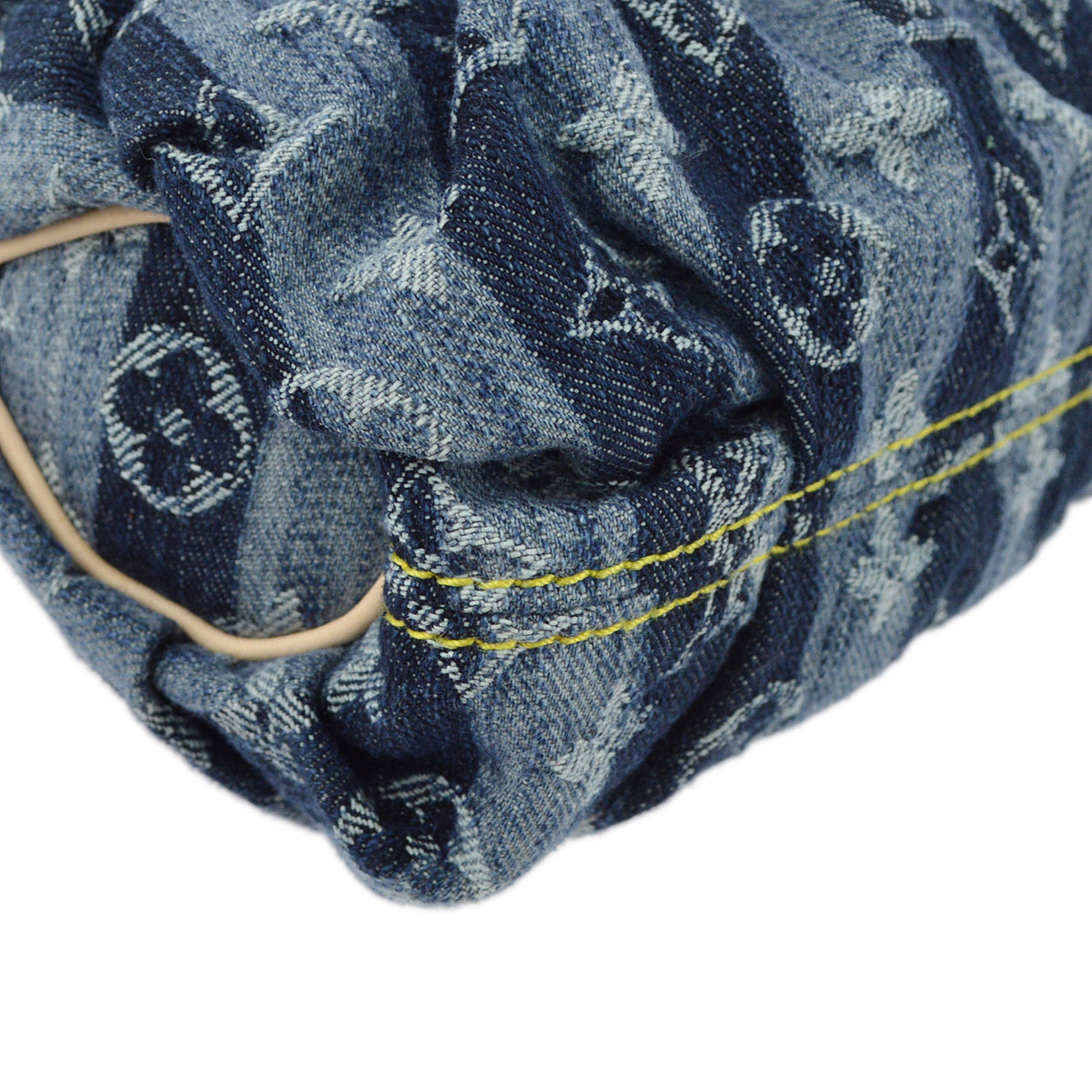Louis Vuitton Mini Pleaty Handbag Monogram Denim Blue in Blue