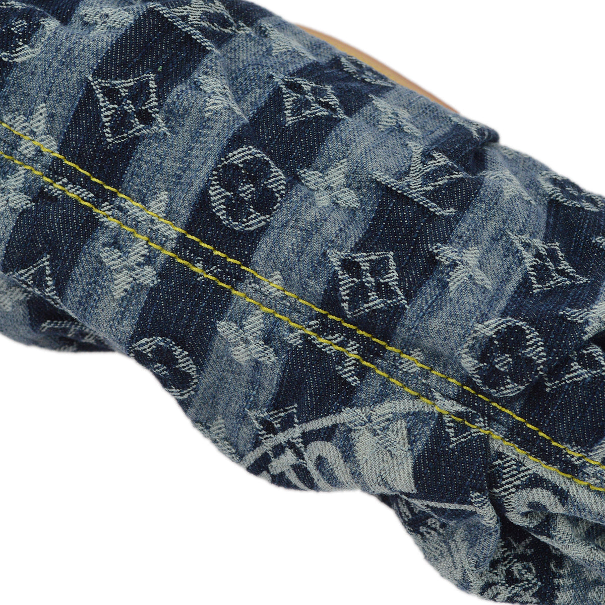 Louis Vuitton Mini Pleaty Handbag Monogram Denim Blue in Blue