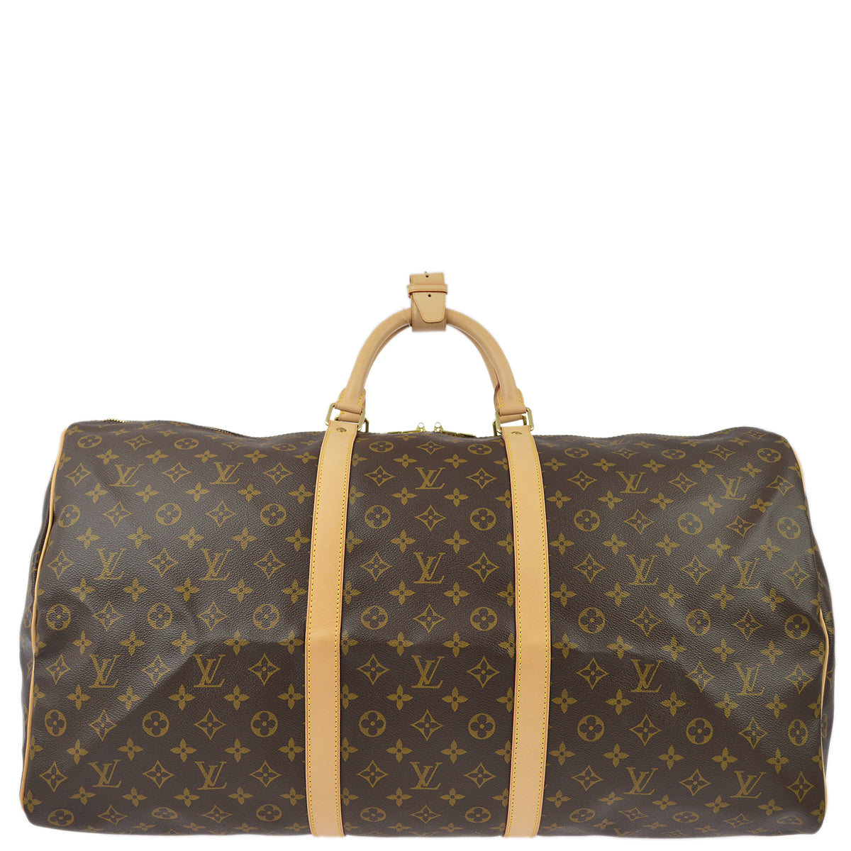 Louis Vuitton Monogram Keepall 60 Duffle Handbag in Brown