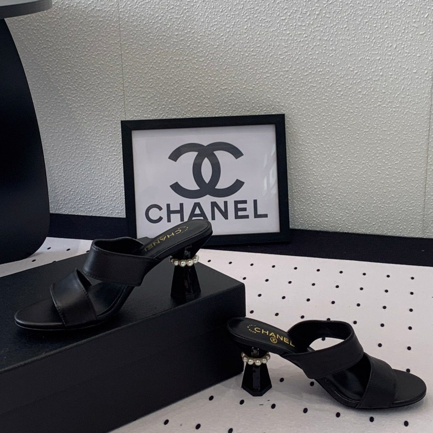 mule sandal 70 black lambskin - Product Image 6