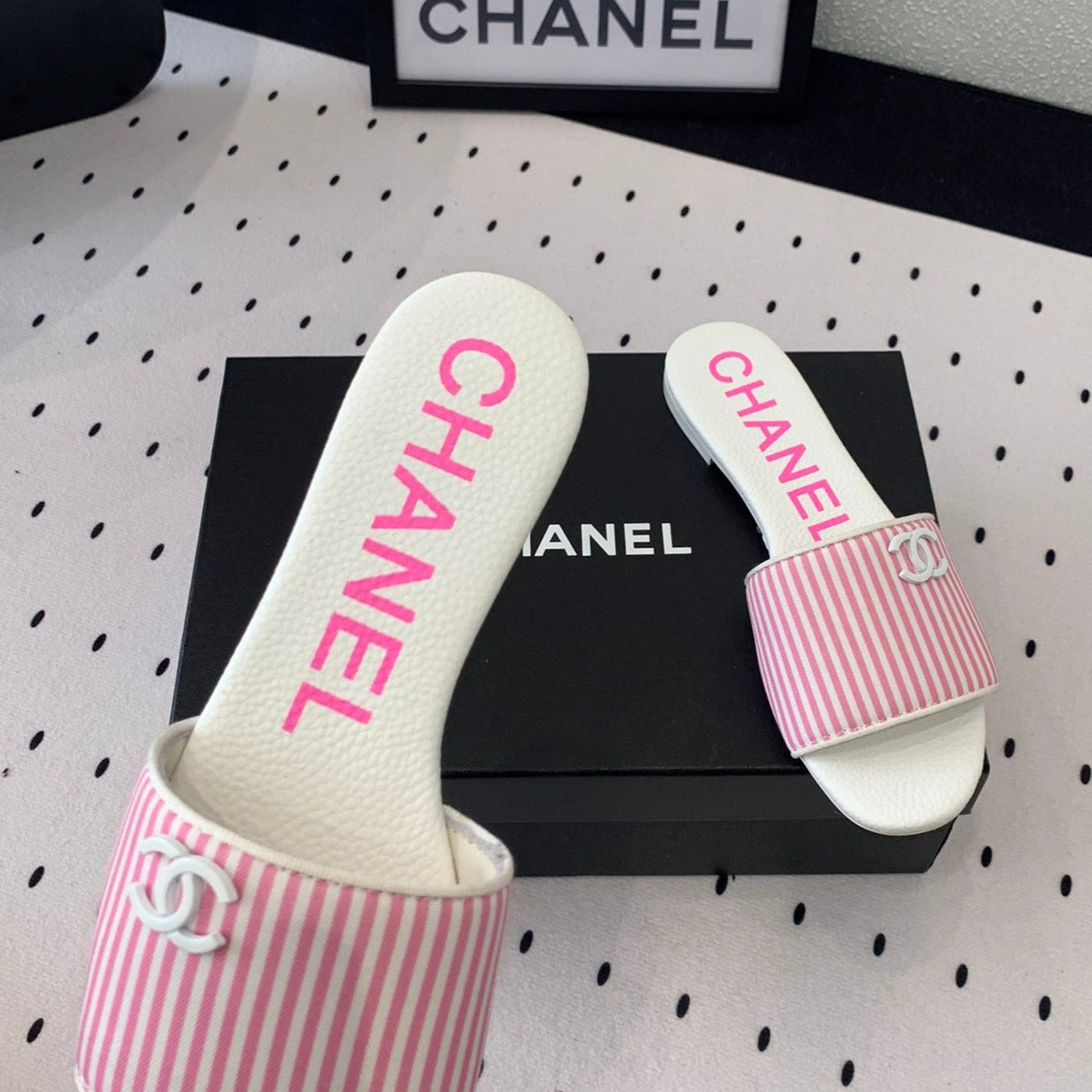 mule sandal striped pink white - Product Image 6