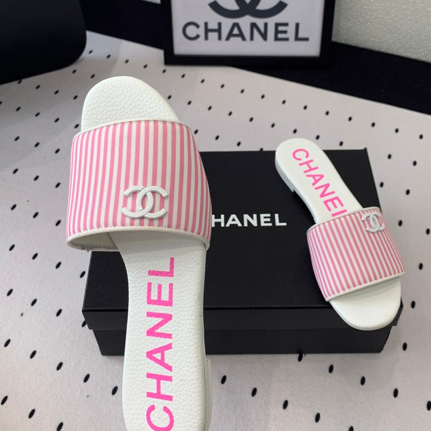 mule sandal striped pink white - Product Image 8