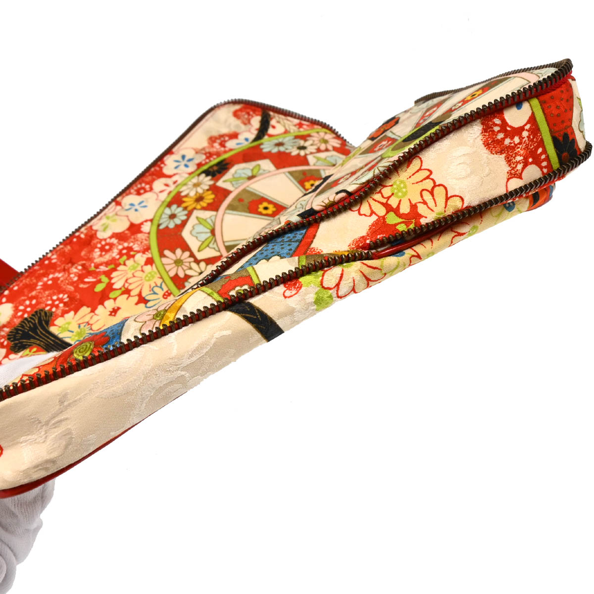 Christian Dior Multicolor Silk Embroidered Saddle Clutch - Product Image 3