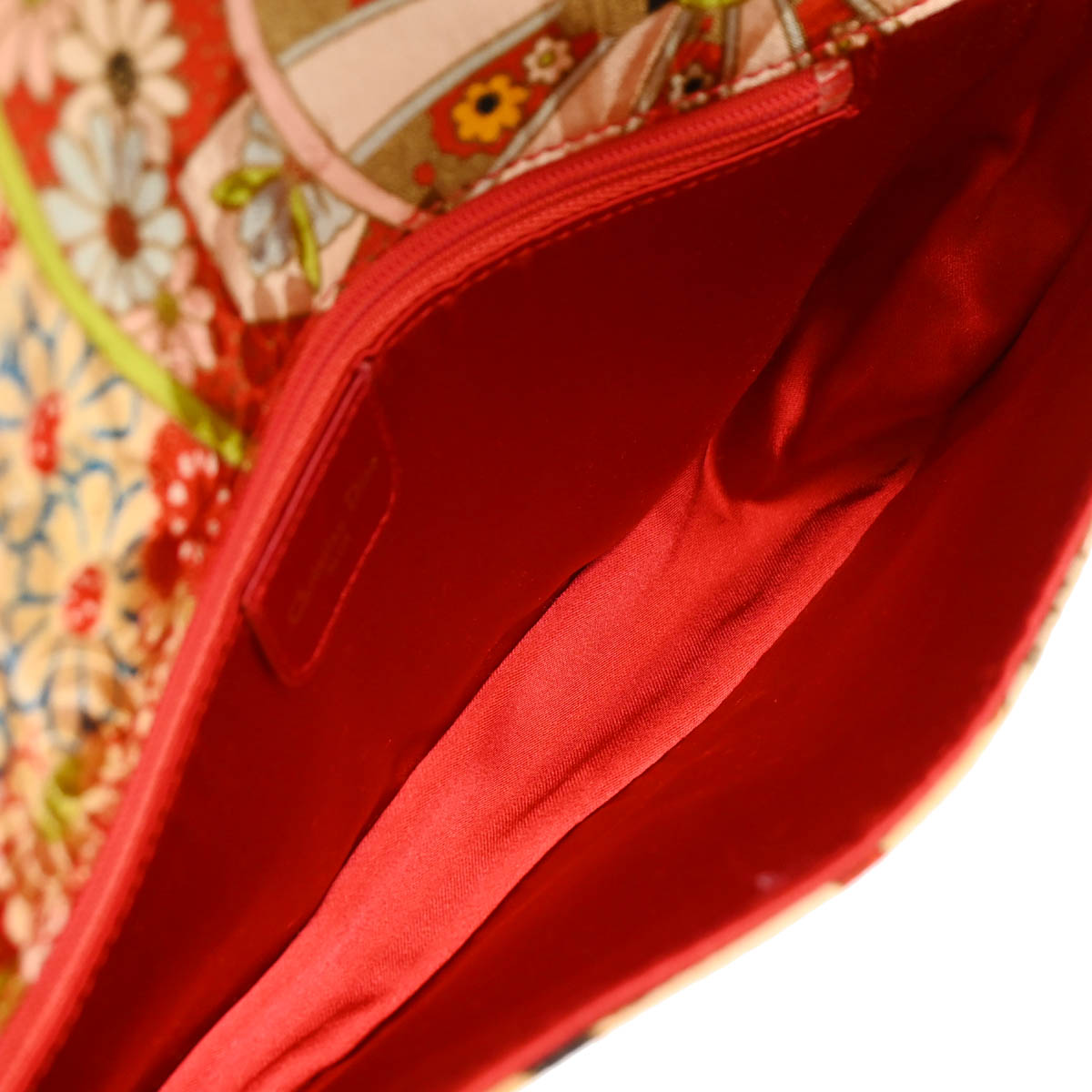 Christian Dior Multicolor Silk Embroidered Saddle Clutch - Product Image 7