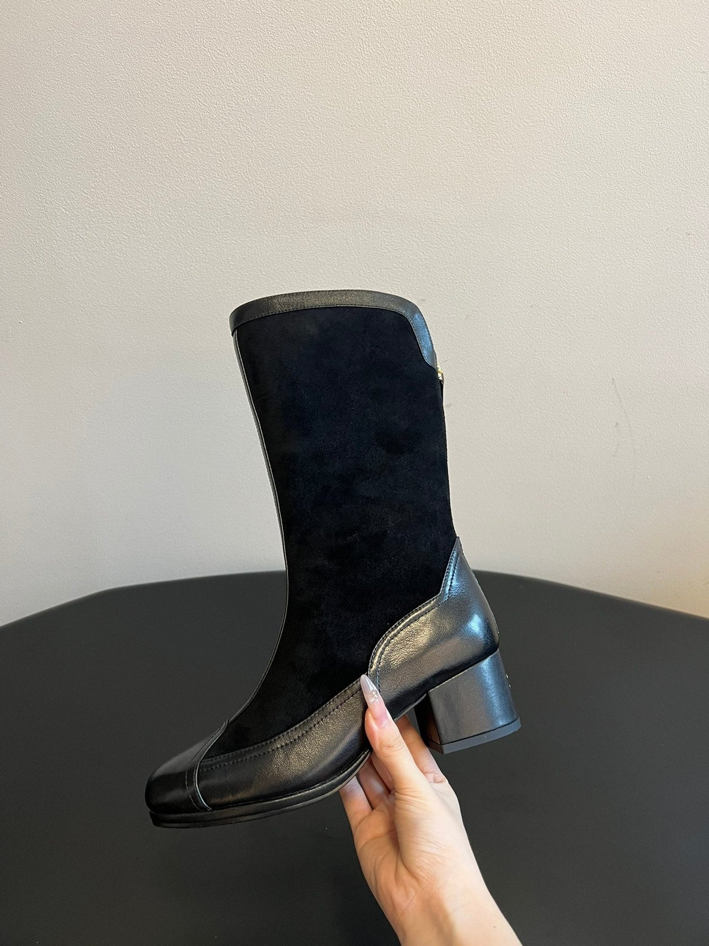 CC 25 Martin Boot Black Suede Sheepskin 408608 - Product Image 3