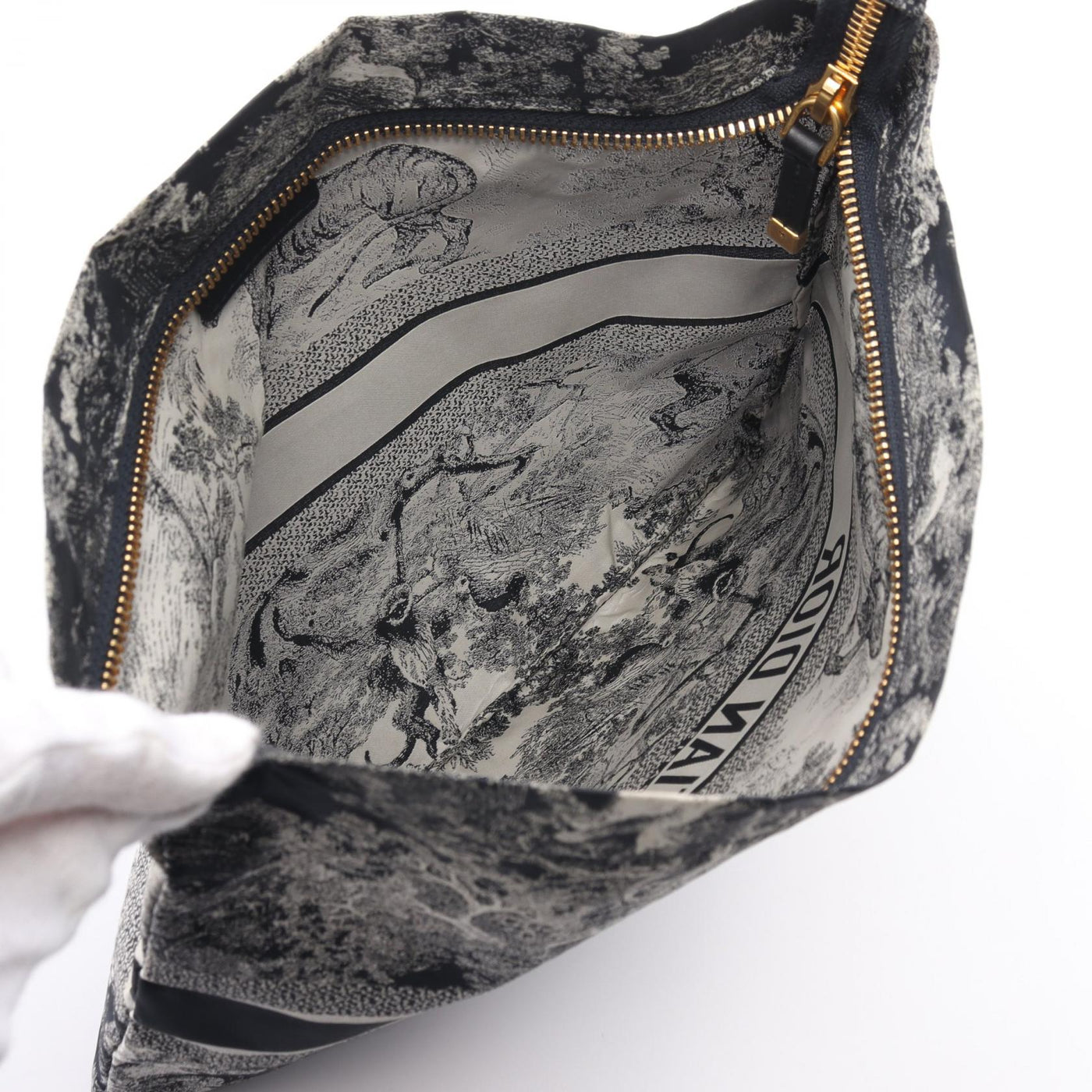 Dior DIORTRAVEL Fabric Zip Pouch Clutch
