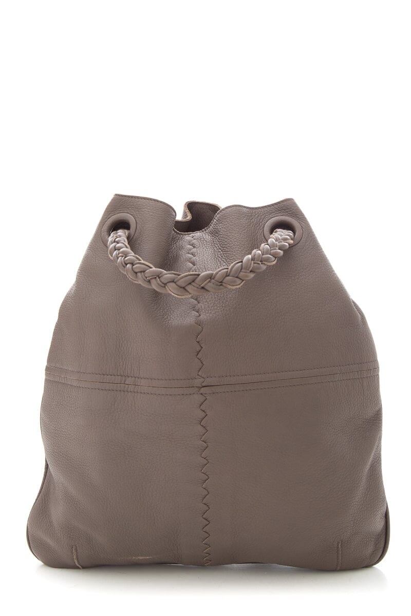 Bottega Veneta Grey Leather Tote Handbag - Product Image 4