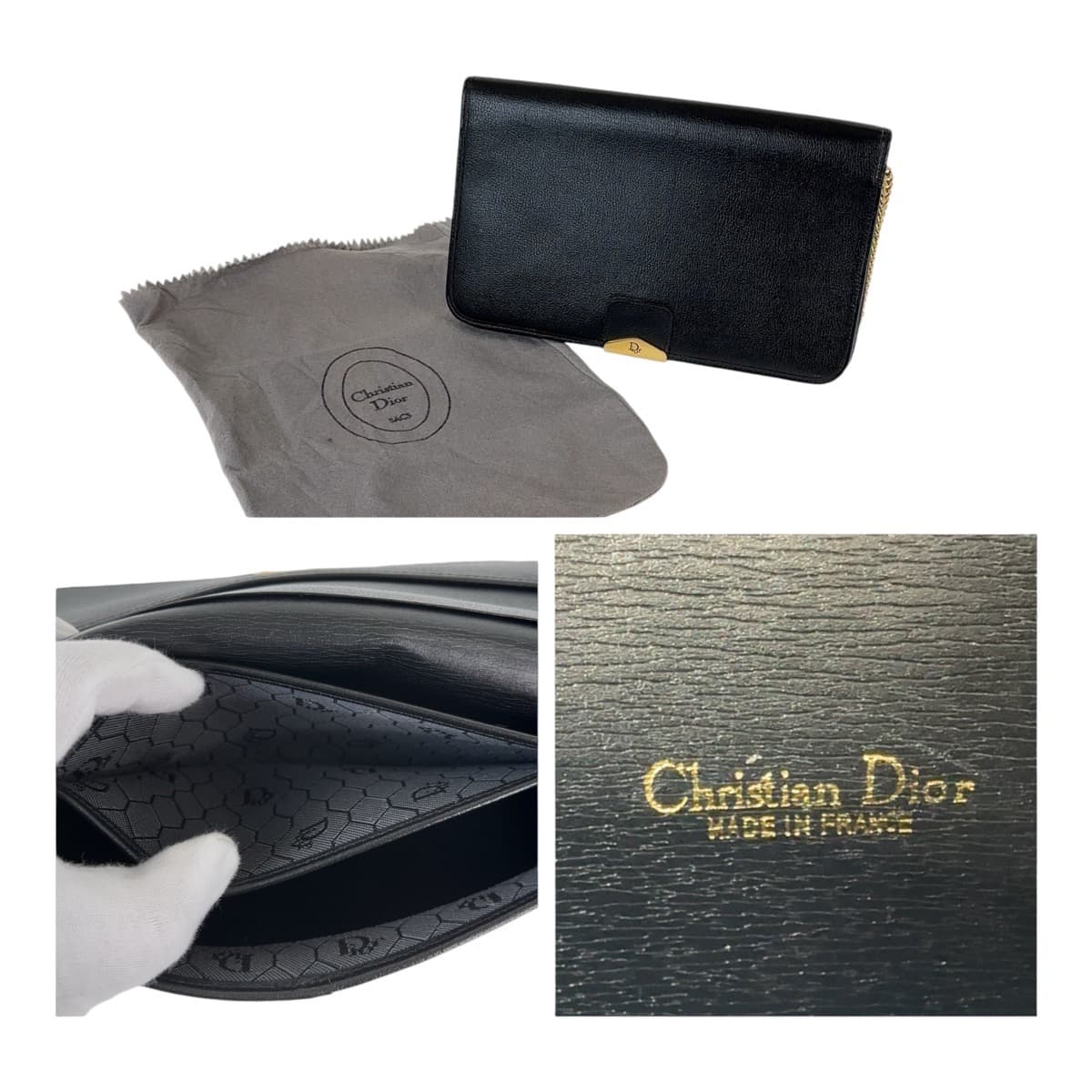 Dior Leather Honeycomb Shoulder Clutch - Product Image 4