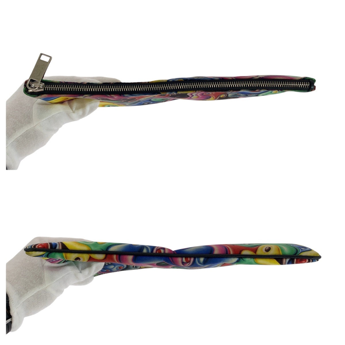 Dior Nylon Kenny Scharf Graphic Clutch Bag