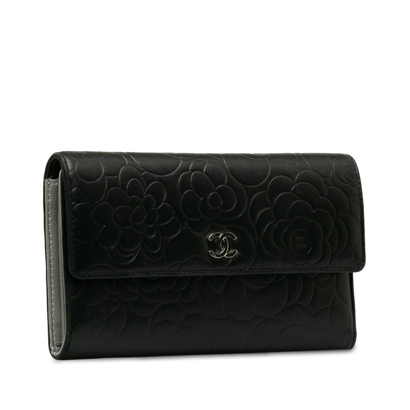CHANEL CAMERIA COCOMARK Double Folded Wallet Black CHANEL | Studio Nafay