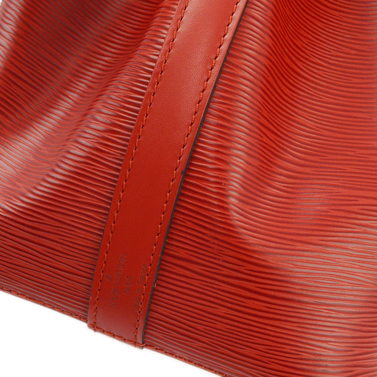 Louis Vuitton Red Epi Petite Noe Bucket Shoulder Bag