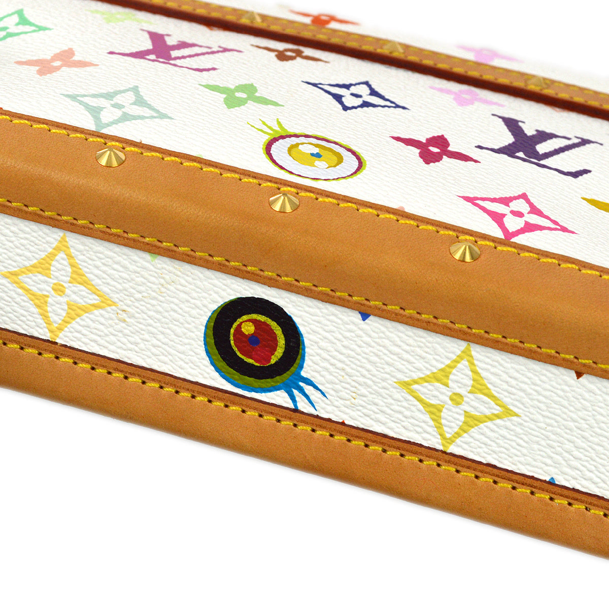 Louis Vuitton White Eye Love Monogram Pochette Eye Miss You