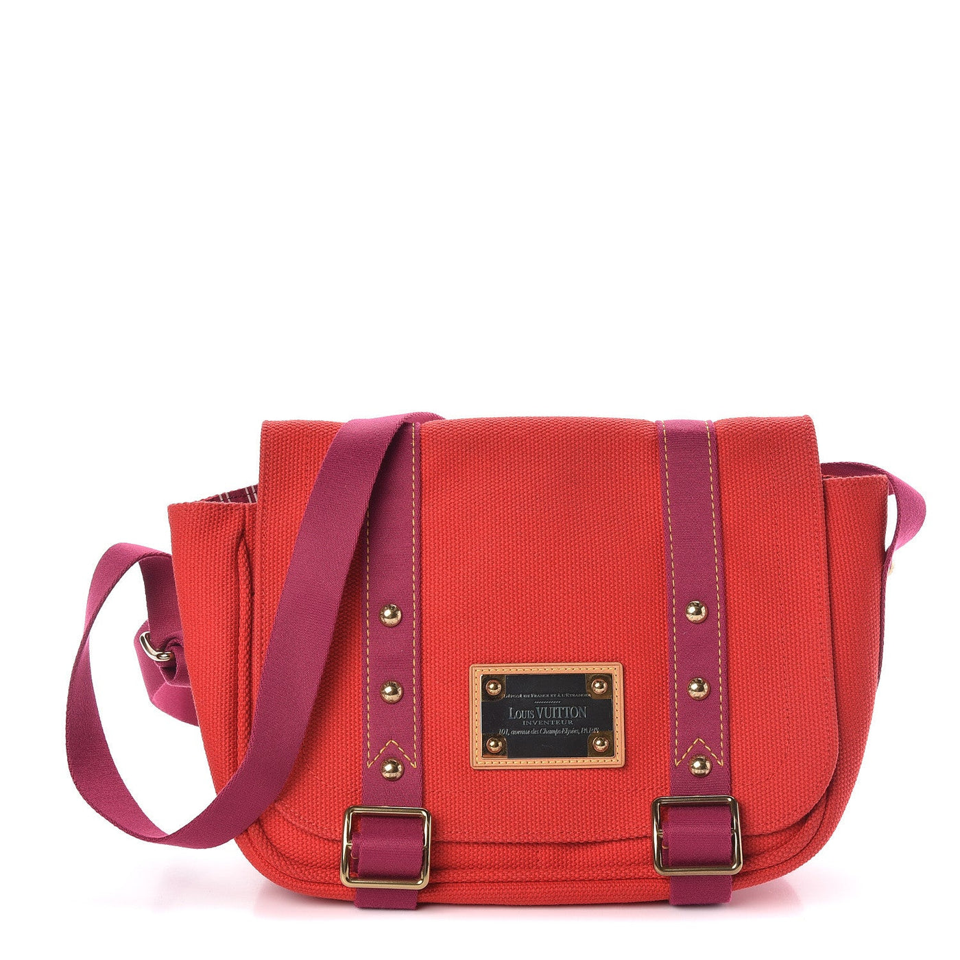 Louis Vuitton Red Antigua Besace PM Shoulder Bag in Red