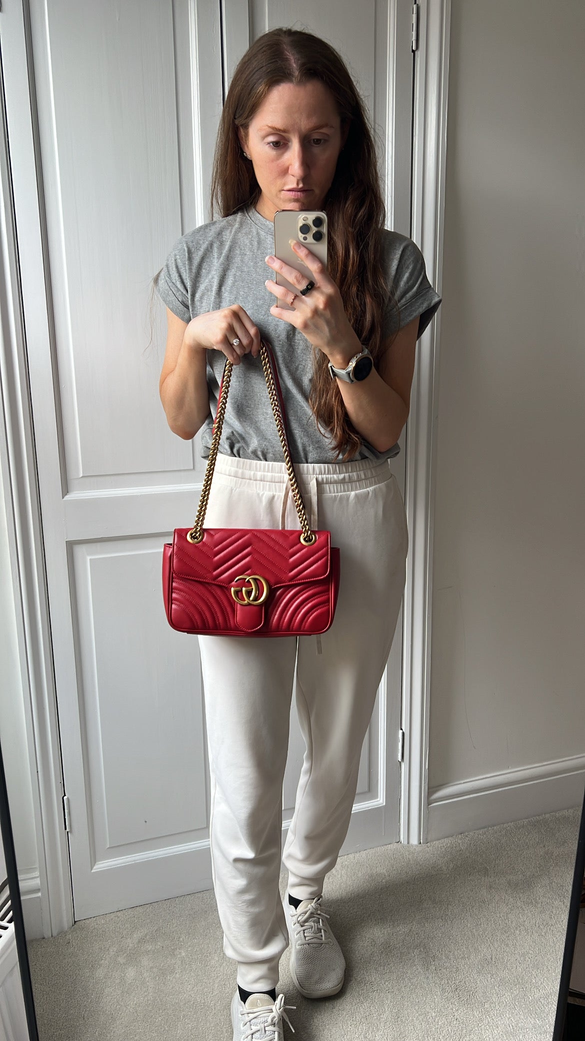 Gucci GG Hibiscus Red Marmont Small Shoulder Bag (RRP £2,070) - Product Image 4