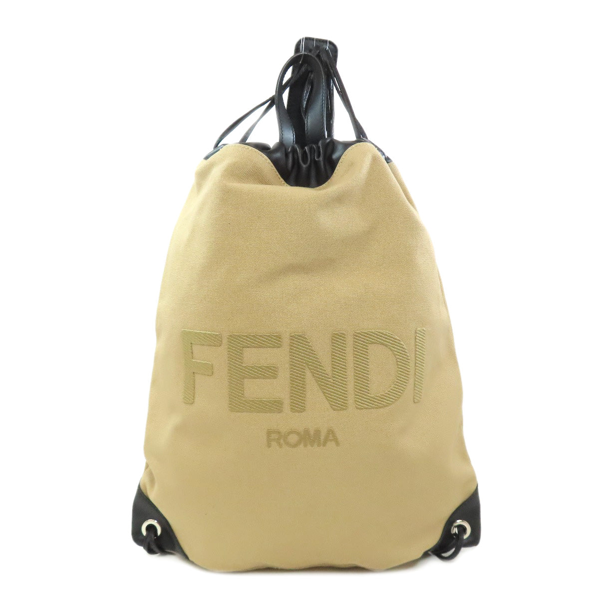 FENDI Backpack canvas beige logo Women | Studio Nafay