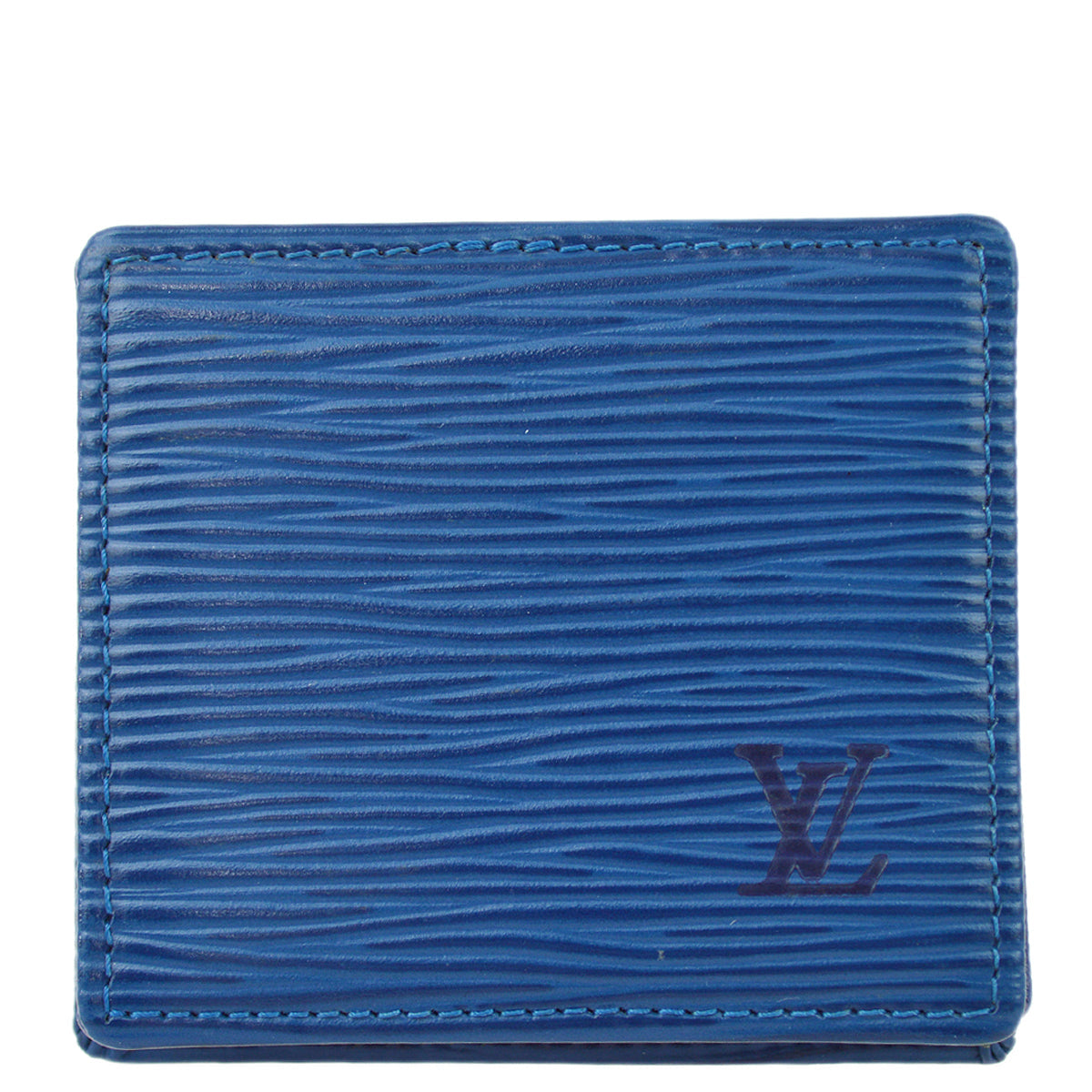 Louis Vuitton Blue Epi Porte Monnaie Boite Coin Wallet