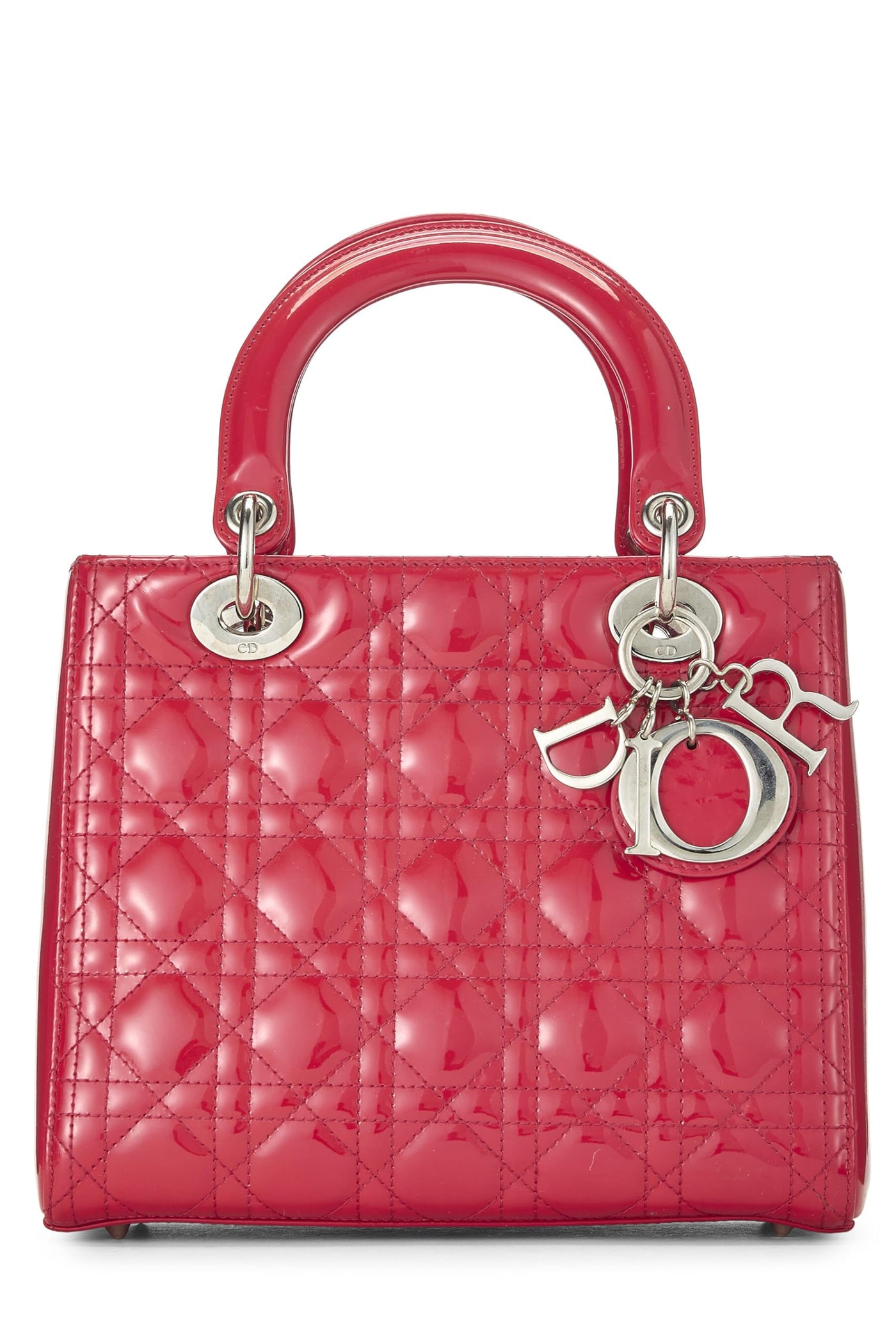 Dior, Red Patent Leather Lady Dior Medium, Pink - Product Image 2