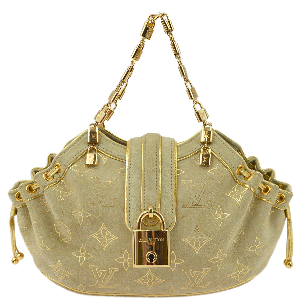 Louis Vuitton Beige Suede Extraordinaire Theda PM Handbag