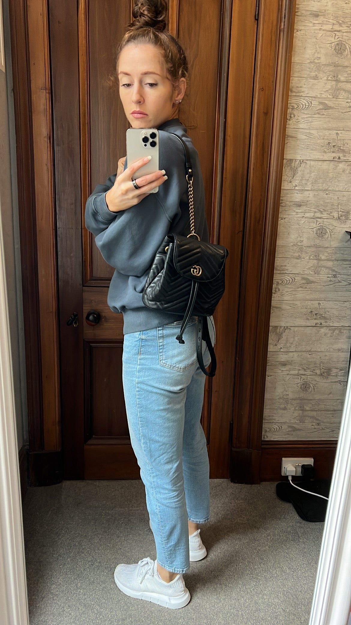 Gucci GG Black Mini Marmont Backpack - Product Image 3