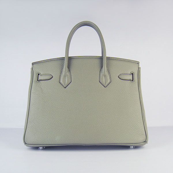 Hermes Birkin 30cm Togo Leather Handbags Dark Grey Silver - Product Image 3