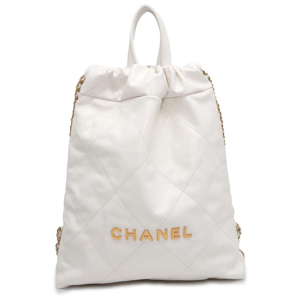 CHANEL CHANEL22 Backpack White Calf Leather - Product Image 2