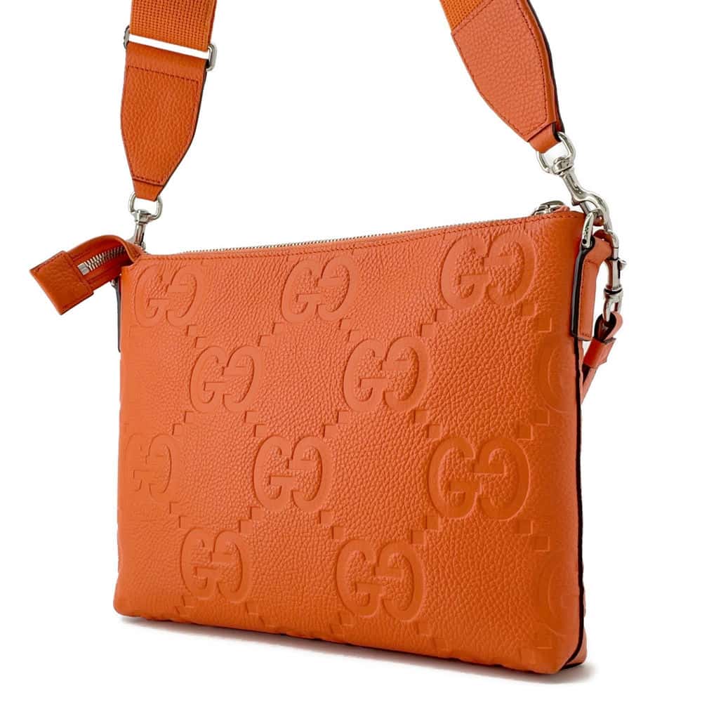 GUCCI jumbo GG messenger bag Orange 696009 Leather - Product Image 2