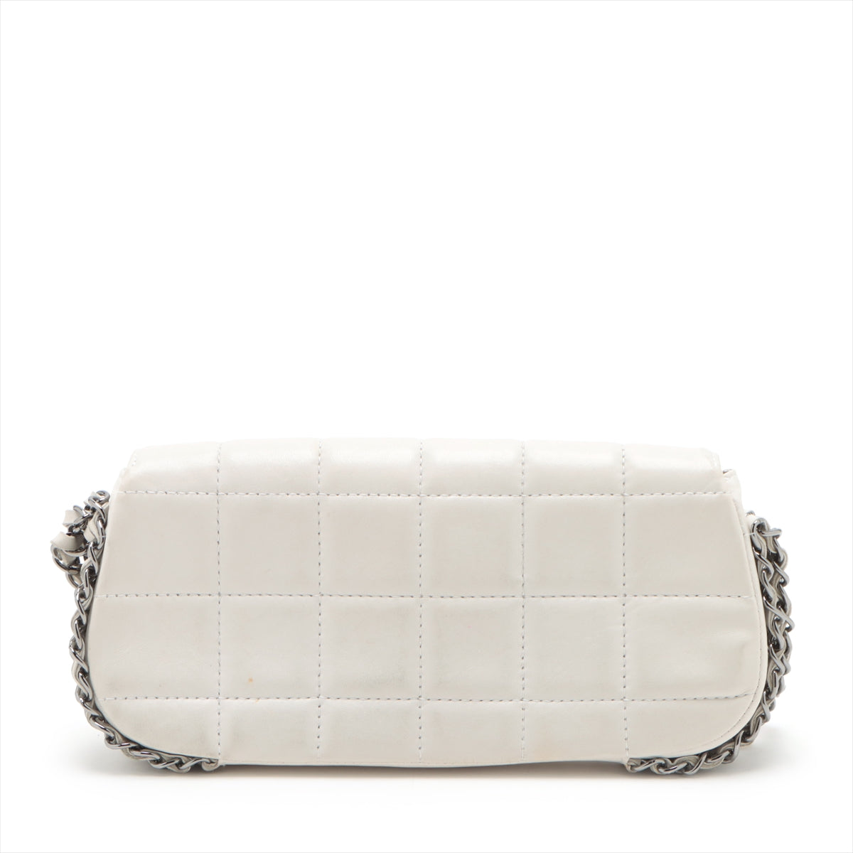 Chanel Chocolate Bar in Chain Shoulder Bag White Silver G 8th | Studio Nafay