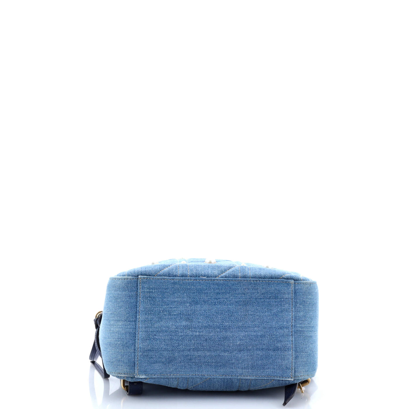 Pearly GG Marmont Backpack Embellished Matelasse Denim Small - Product Image 4