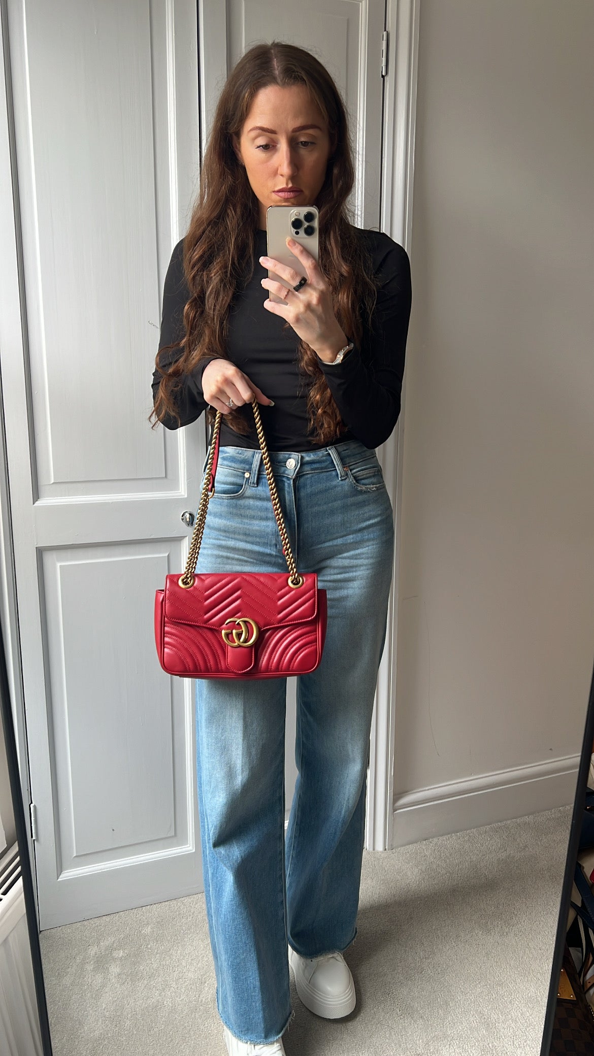 Gucci GG Hibiscus Red Marmont Small Shoulder Bag (RRP £2,070) - Product Image 2