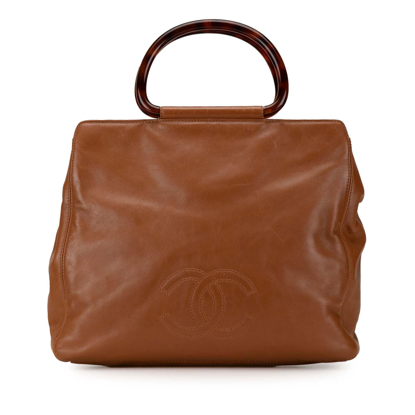 Chanel CC Lambskin Tortoise Handle Tote | Studio Nafay
