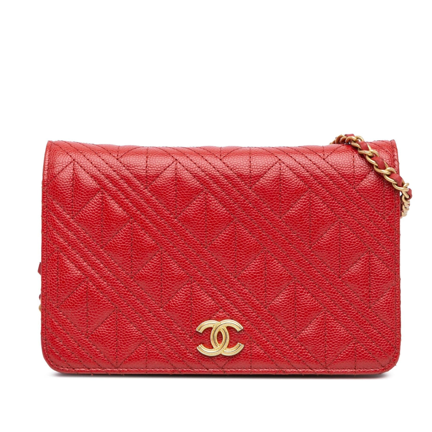 Chanel CC Mixed Quilt Caviar Wallet On Chain | Studio Nafay