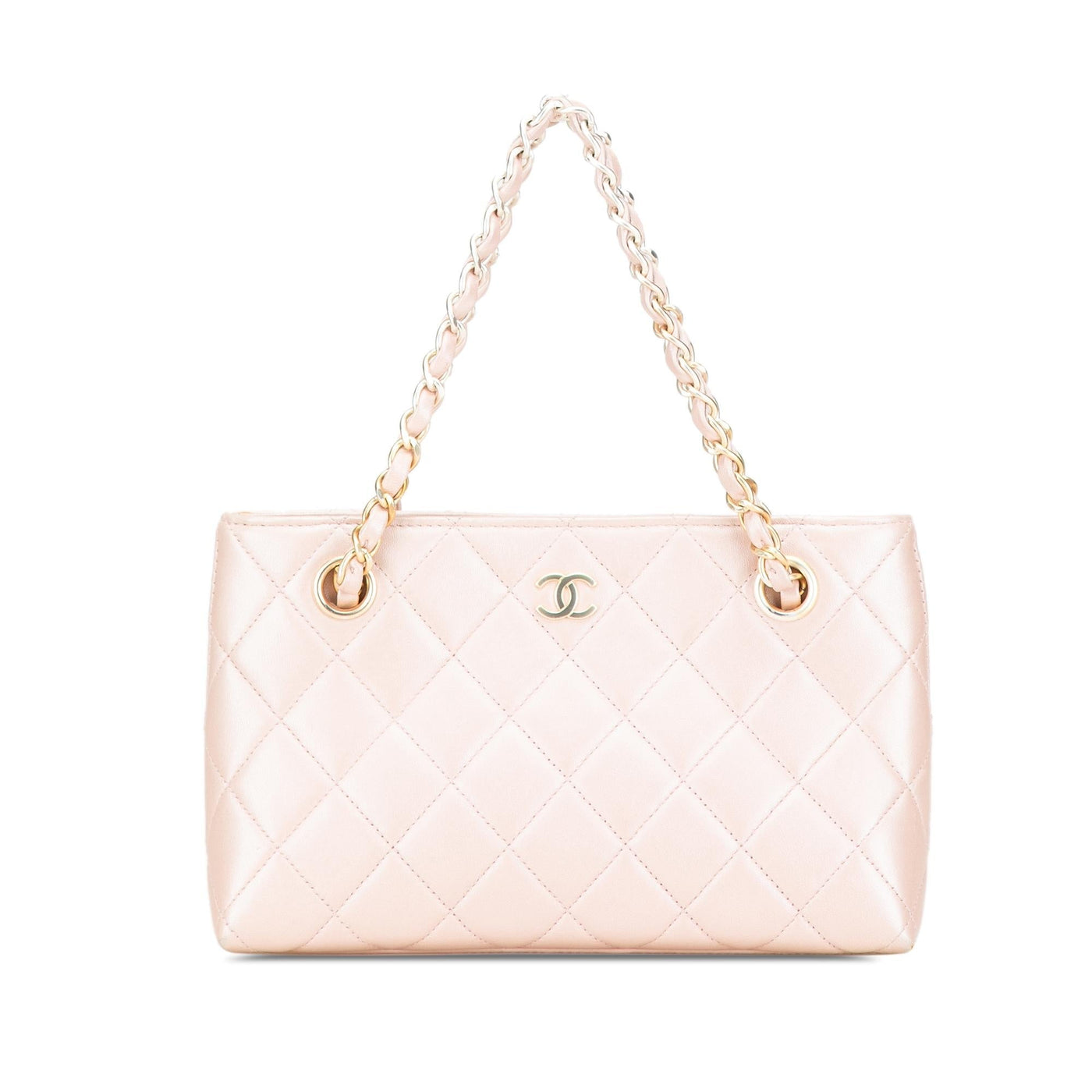 Chanel CC Quilted Irisdescent Lambskin Chain Handbag | Studio Nafay