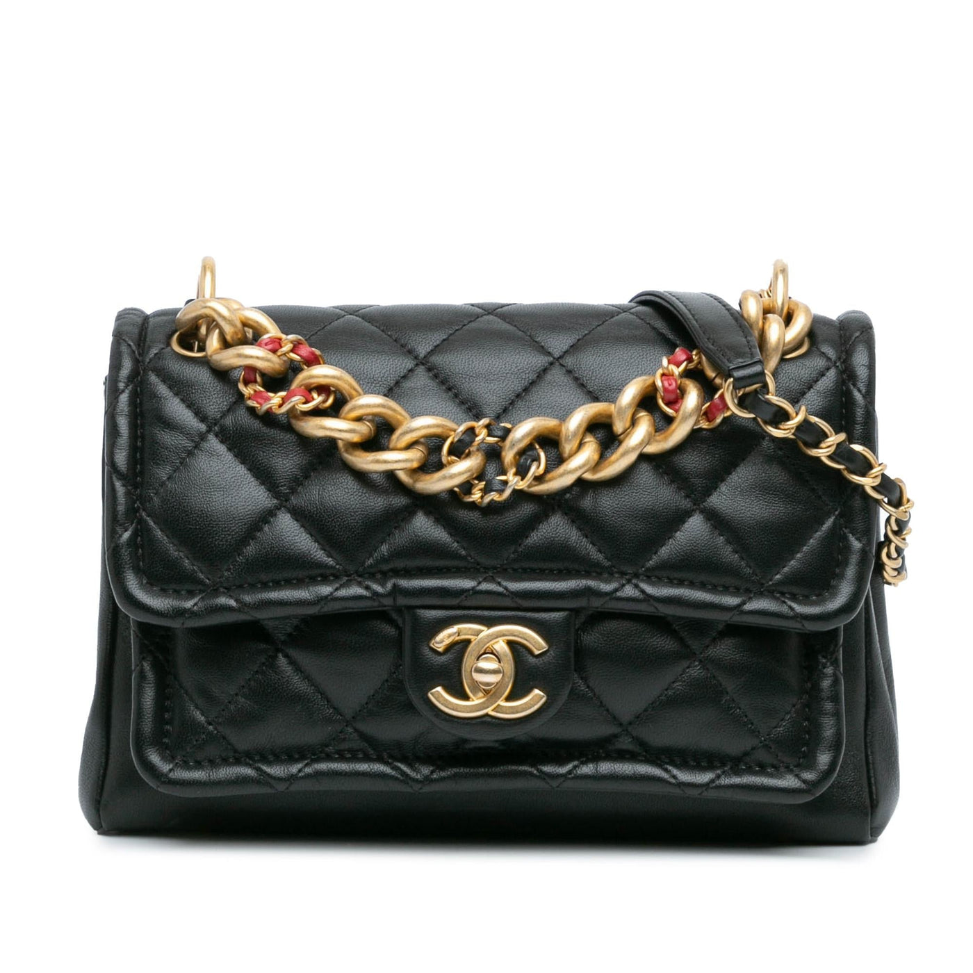 Chanel CC Quilted Lambskin Chain Link Flap | Studio Nafay