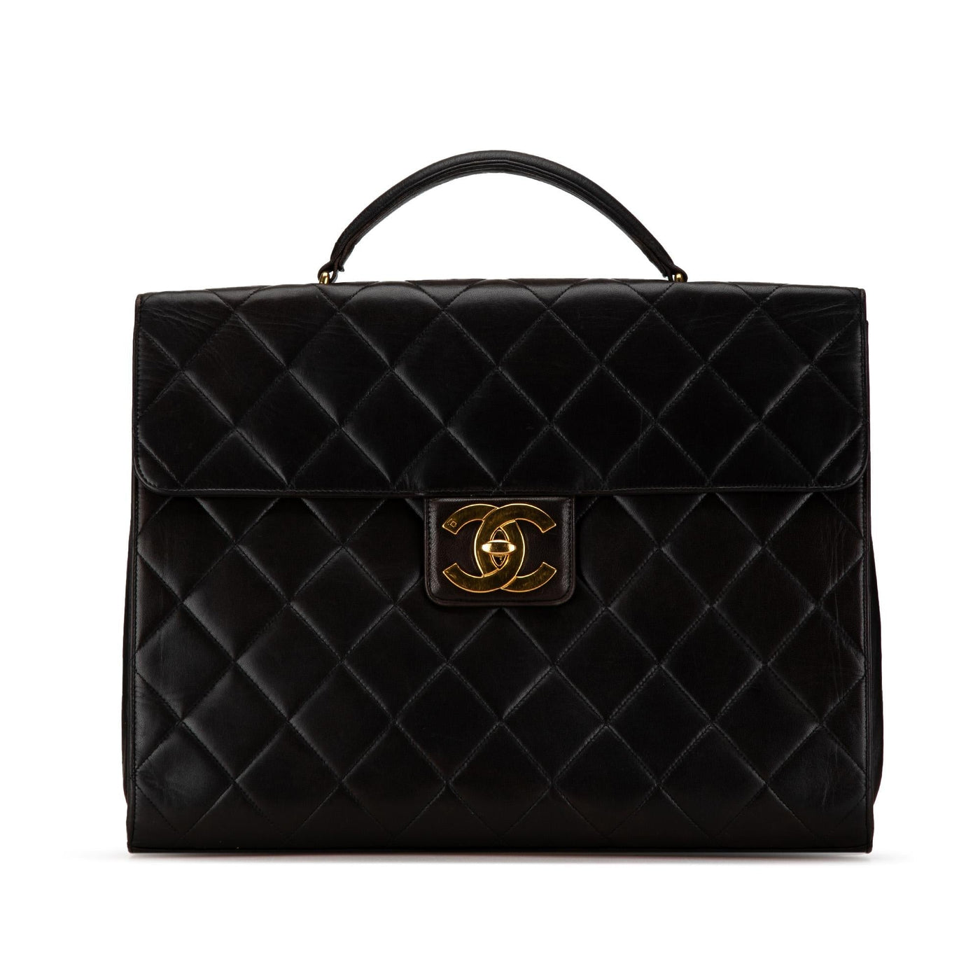 Chanel CC Quilted Lambskin Flap Briefcase | Studio Nafay