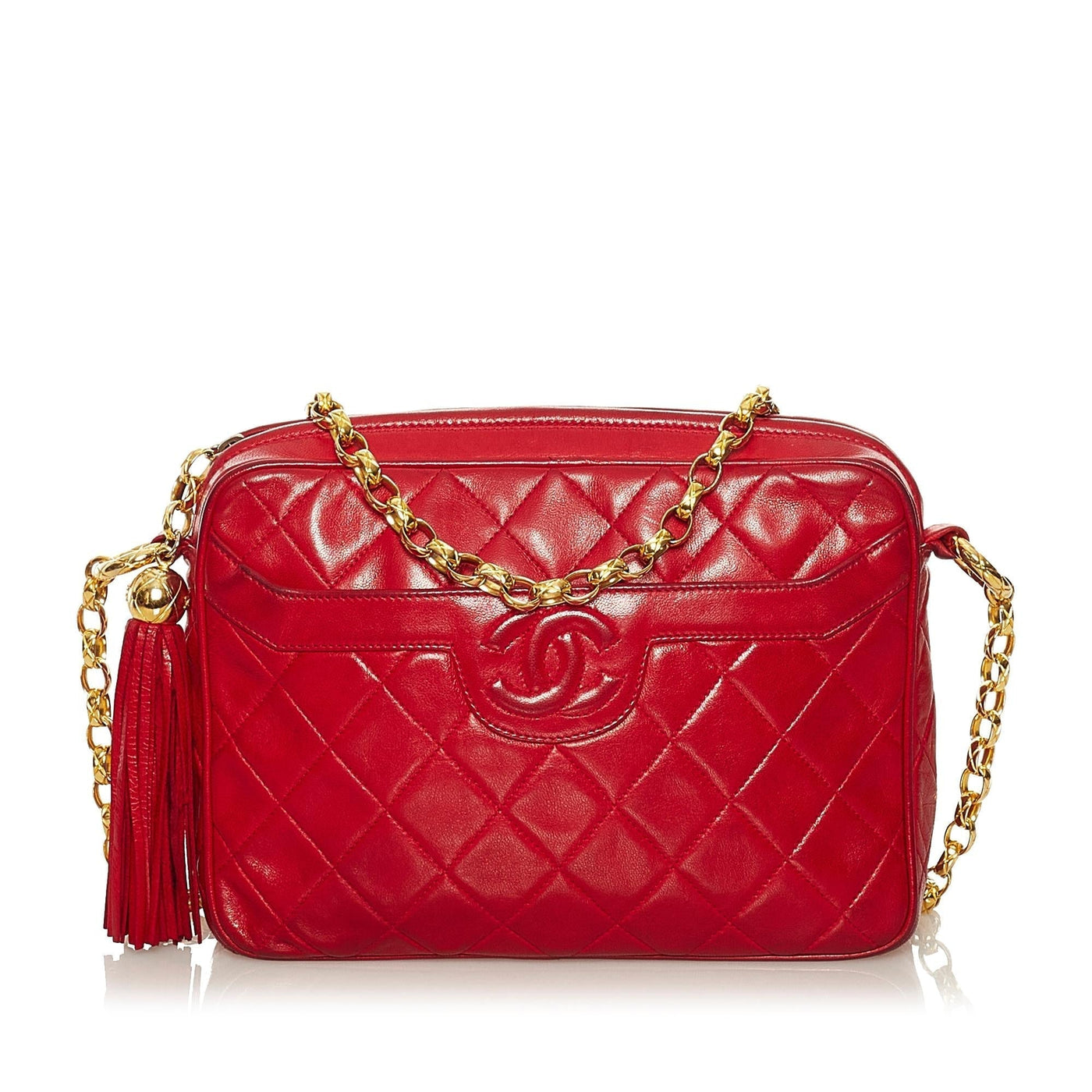 Chanel CC Quilted Lambskin Tassel Crossbody Bag | Studio Nafay