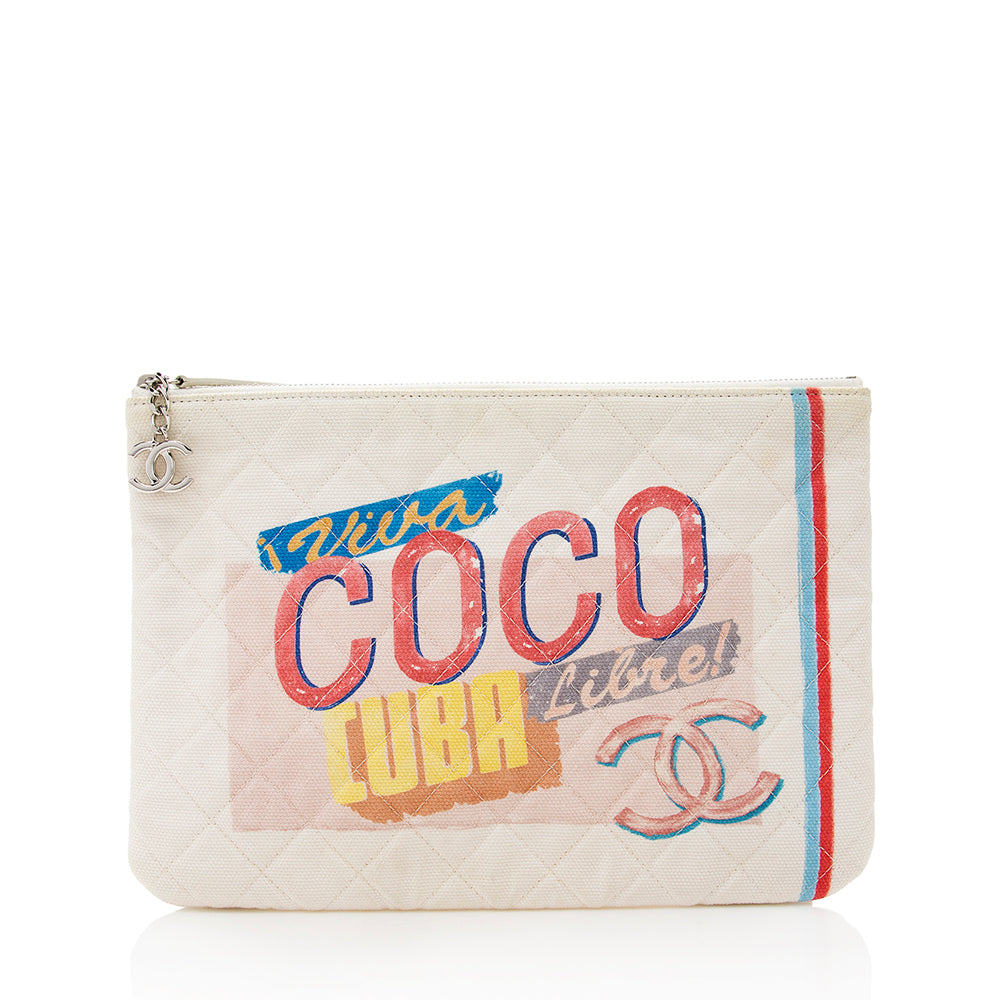 Chanel Canvas Coco Cuba Pouch - FINAL SALE | Studio Nafay
