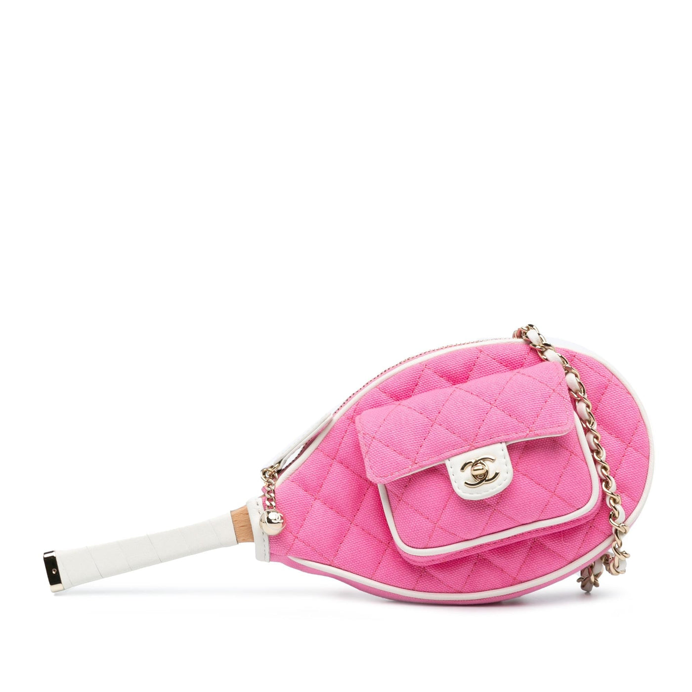 Chanel Canvas Tennis Racket Mirror and Crossbody Set | Studio Nafay