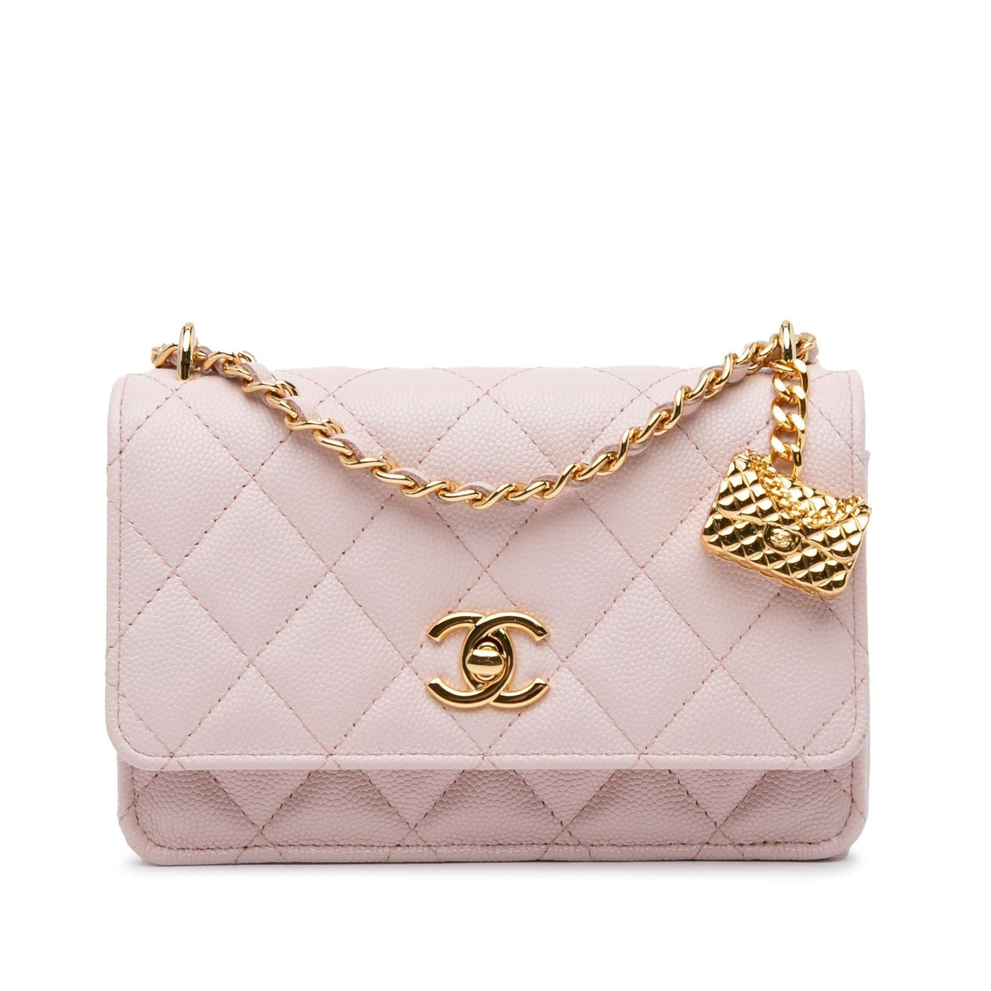 Chanel Caviar Flap Charm Wallet on Chain | Studio Nafay