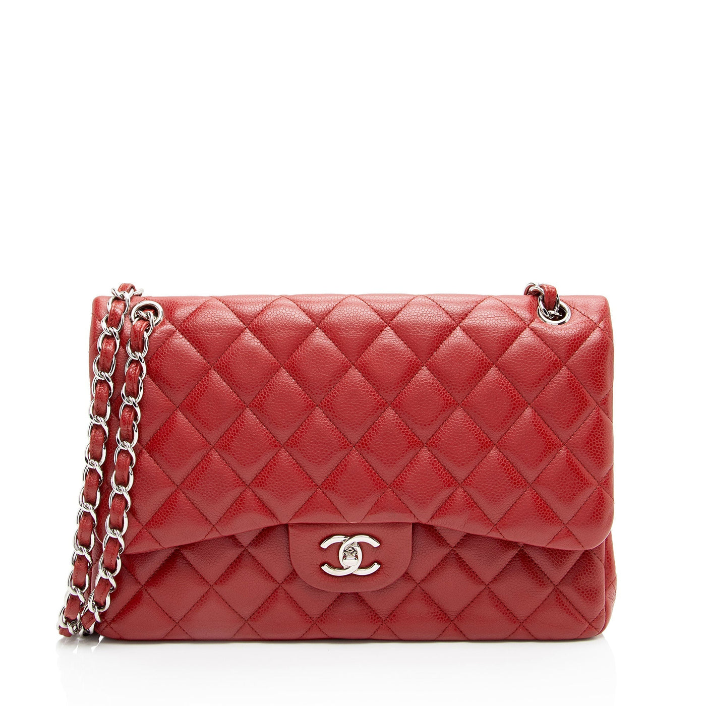 Chanel Caviar Leather Classic Jumbo Double Flap Bag - Product Image 2