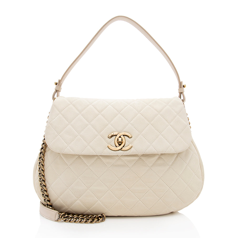 Chanel Caviar Leather Country Chic Messenger Bag | Studio Nafay