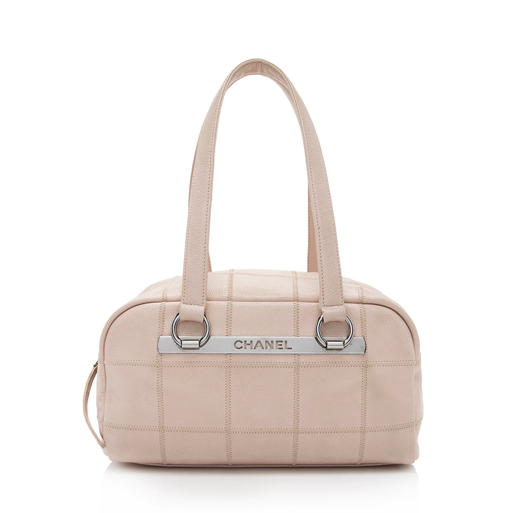 Chanel Caviar Leather LAX Bowling Satchel | Studio Nafay