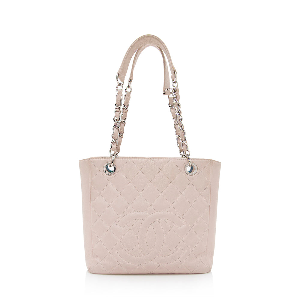 Chanel Caviar Leather Petite Shopping Tote | Studio Nafay
