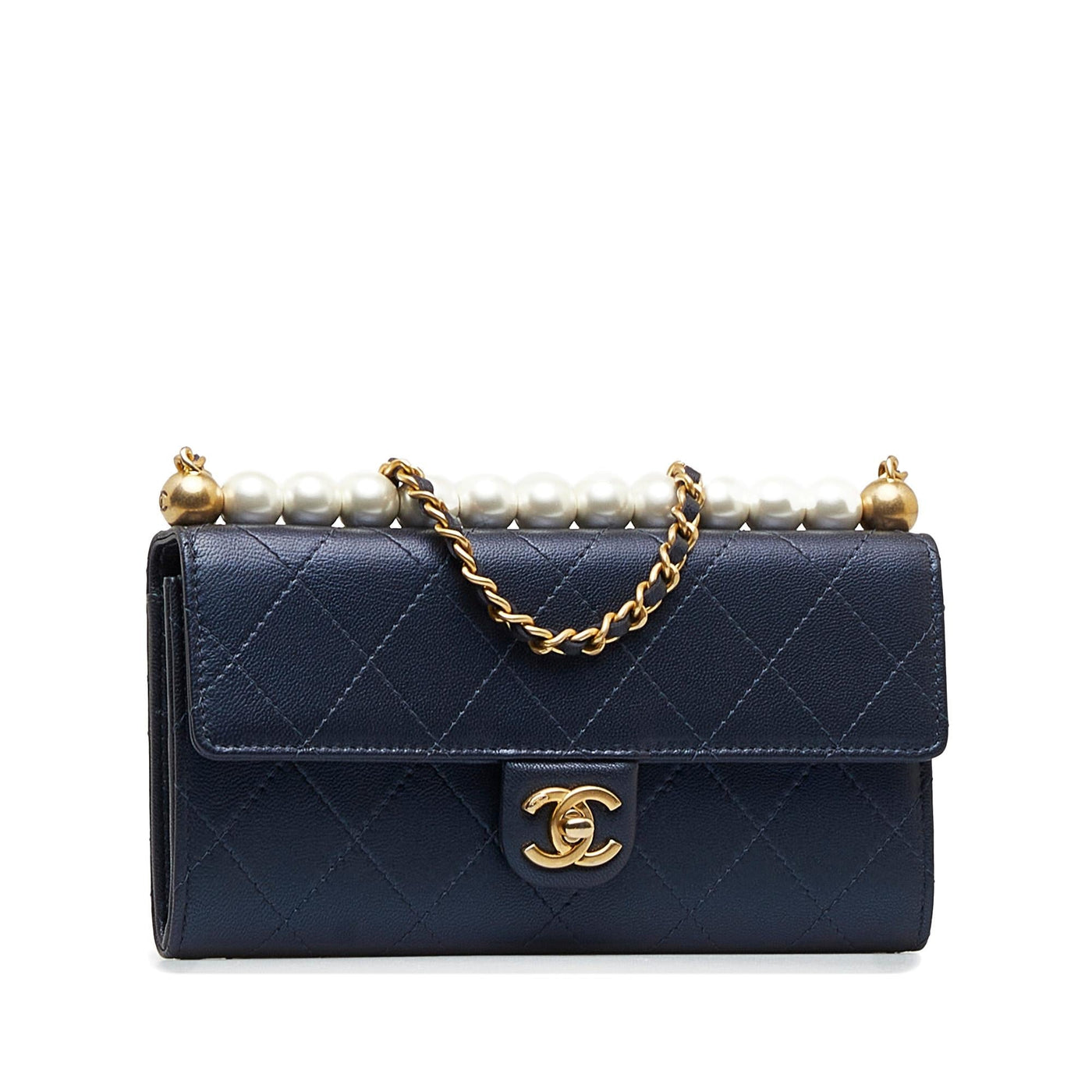 Chanel Goatskin Chic Pearls Clutch With Chain (SHG-6JqQUh) - Product Image 2