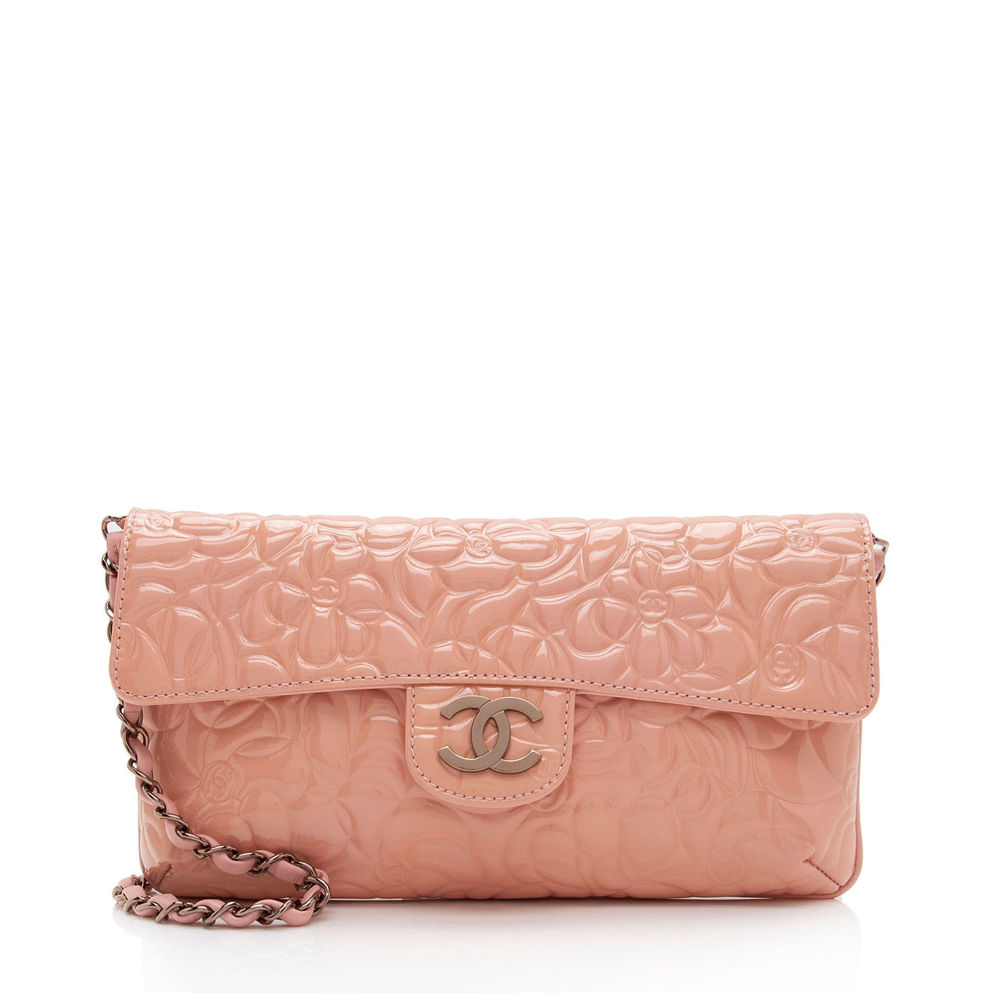 Chanel Patent Leather Camellia Classic Single Flap Bag | Studio Nafay