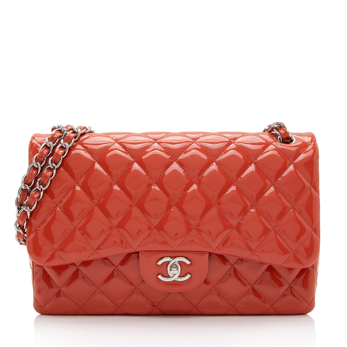 Chanel Patent Leather Classic Jumbo Double Flap Bag | Studio Nafay