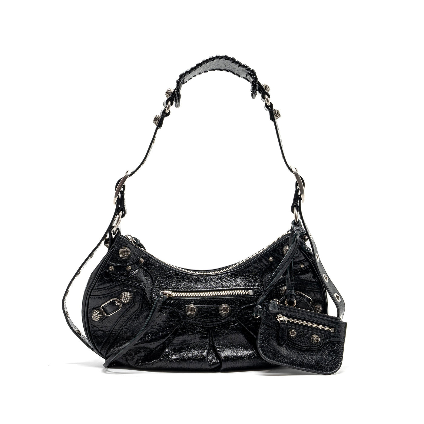 Balenciaga Le Cargole Small Shoulder Bag Lambskin Black SHW | Studio Nafay