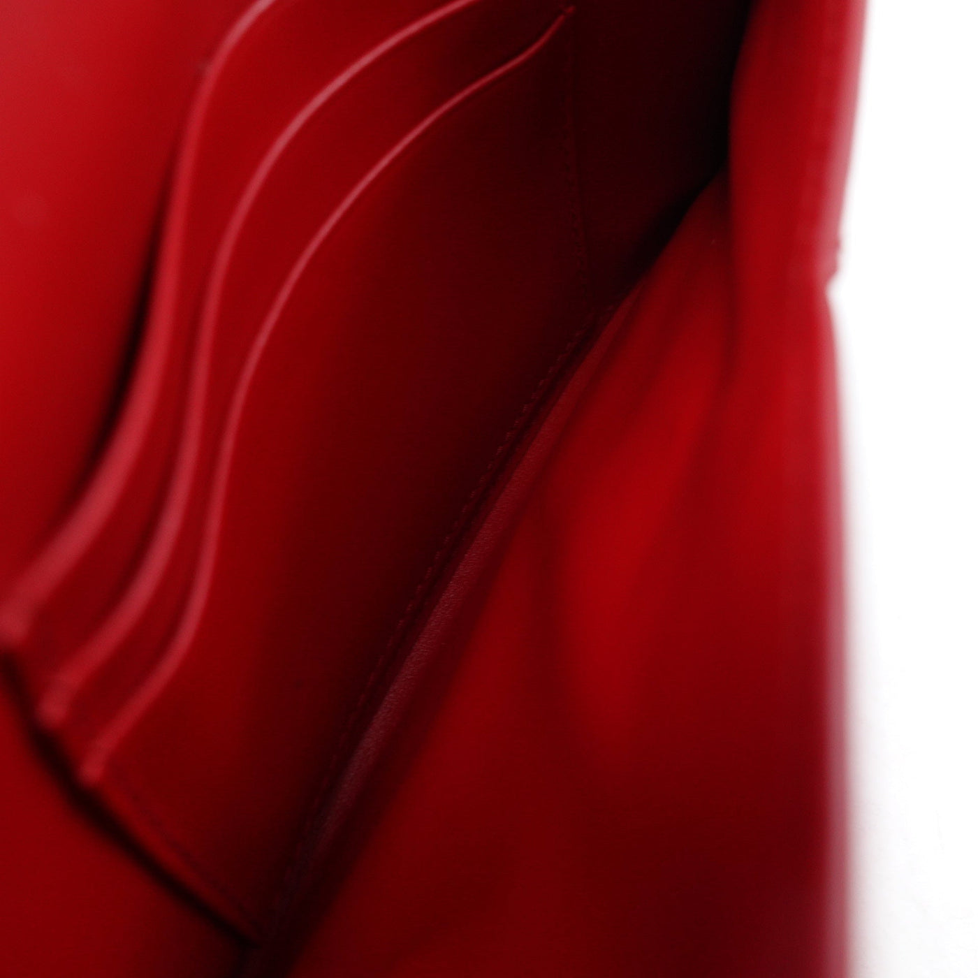 Red Saffiano Leather Envelope Clutch