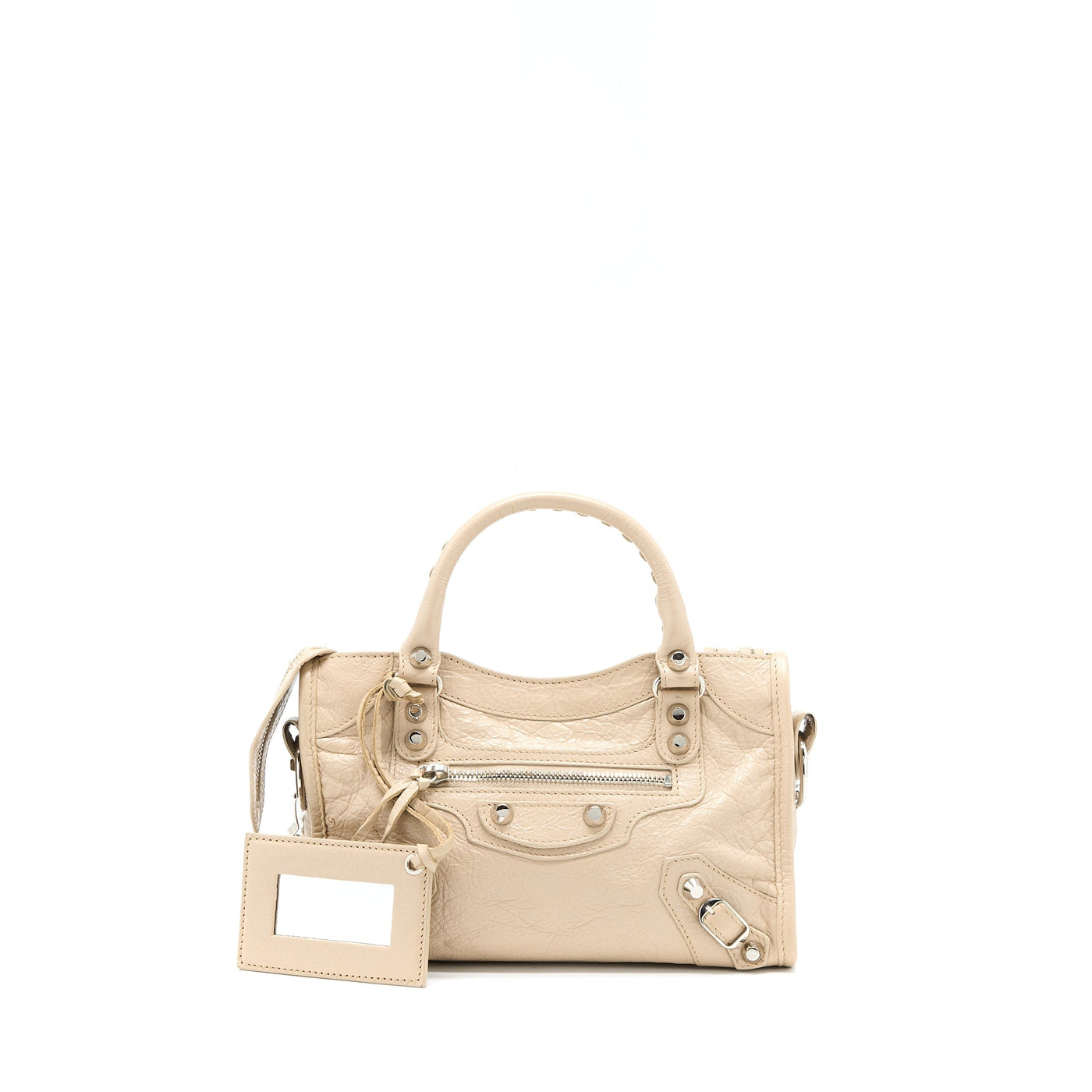 Balenciaga Mini City Bag Beige SHW | Studio Nafay